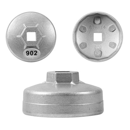 

Brrnoo Cap Oil Filter Wrench 67mm 14 Flute Aluminum Cap Oil Filter Wrench Cartridge Car Socket Remover Tool Socket Remover Tool