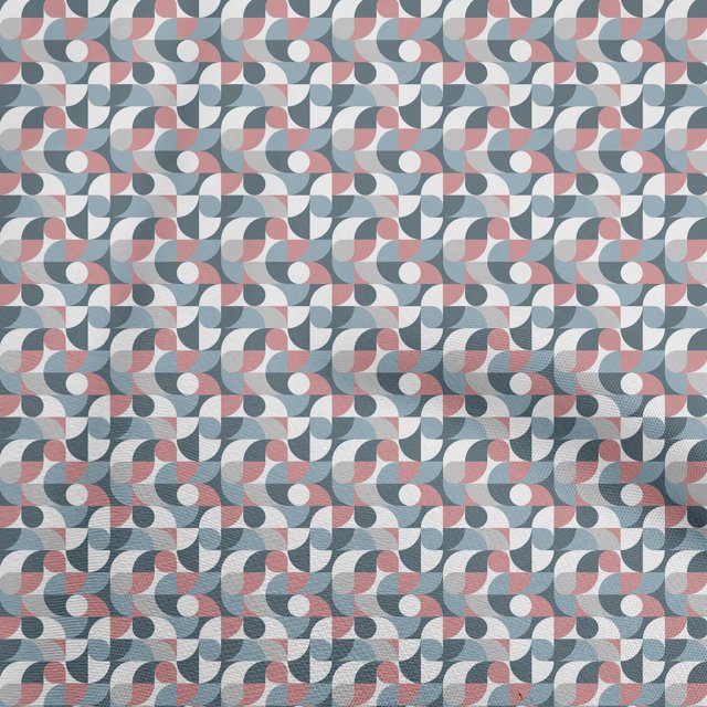 oneOone Cotton Poplin Dusty Blue Fabric Geometric Sewing Craft Projects Fabric Prints By Yard 56 Inch Wide