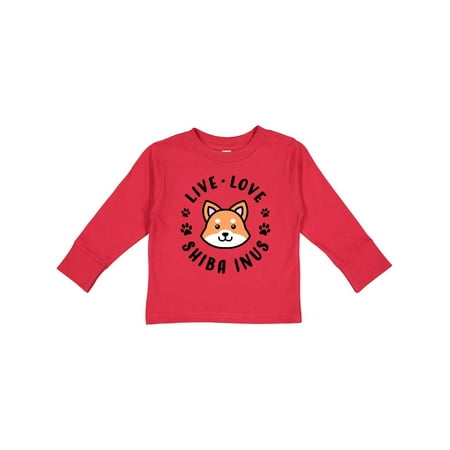 

Inktastic Live Love Shiba Inus Gift Toddler Boy or Toddler Girl Long Sleeve T-Shirt