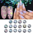 thumbnail image 2 of UDIYO Sequins Nail Glitter Butterfly Star Love Heart DIY Nail Art Accessories Colored Nail Decoration Manicure Sequins for Nail Design, 2 of 7