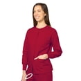 thumbnail image 3 of Adar Universal Scrubs For Women - Round Neck Warm-Up Scrub Jacket - 602 - Red - XL, 3 of 7