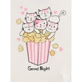 thumbnail image 3 of Wonder Nation Toddler Girls Short Sleeve Tee and Shorts Cotton Tight Fit Pajama Set, 4-Piece, Sizes 12M-5T, 3 of 7