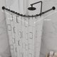 thumbnail image 4 of Barra De Cortina De Ba&ntilde;o De Ducha Extensible De 80-150cm Tubo En L Para Cortina De Ba&ntilde;o De Acero Inoxidable Ajustable Antideslizante Barra Telesc&oacute;pica Angular Para Cor, 4 of 7