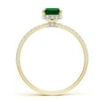 thumbnail image 2 of ANGARA Lab Grown 1 Ct Emerald-Cut Emerald Hidden Halo Classic Engagement Ring for Women in 14K Yellow Gold (Size-7x5mm) | May Birthstone, Anniversary, Jewelry Gift for Women | Lab-Grown Emerald Ring, 2 of 9