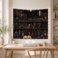 thumbnail image 5 of Black Cat on Potion Shelves Against a Starry Night Sky, Mystical Gothic for Occult Lovers, Magical Room Decor Art, Halloween Gift, Tapestry Wall Hanging for Bedroom and Living Room, 5 of 7