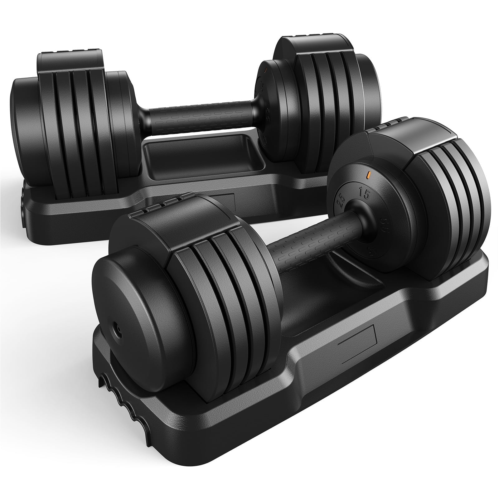 FitRx 5-Lb Adjustable Dumbbells 4-in-1 Hand Weights for Home Gym