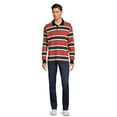 thumbnail image 2 of Grayson Social Men's & Big Men's Stripe Long Sleeve Polo Shirt, Sizes S-3XL, 2 of 5