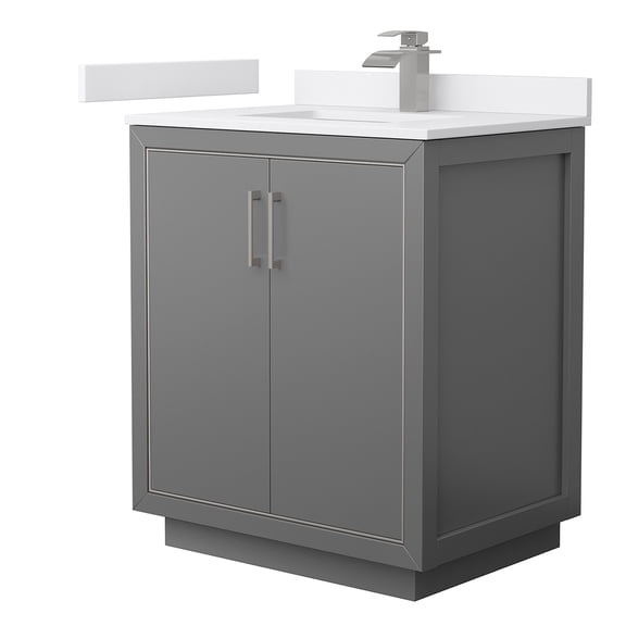 Wyndham Collection WCF111130SKGWCUNSMXX Icon 30" Free Standing Single Basin Vanity Set -