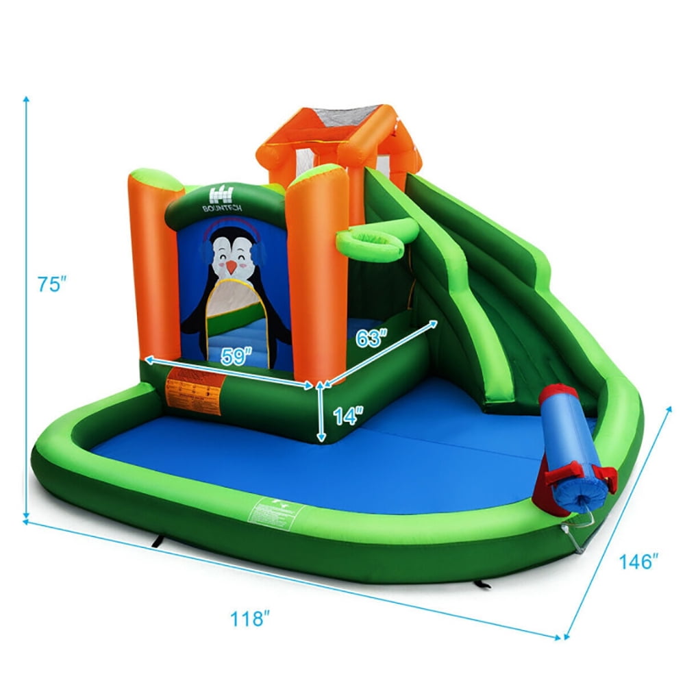 Aimee Lii Inflatable Slide Bouncer and Water Park Bounce House Without Blower, Playhouse for Kids Outdoor