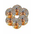 thumbnail image 7 of 15 Inch Round Placemats Set of 6, Thanksgiving Non Slip Heat Insulation PP Table Mats, Fall Turkey Pumpkin Maple Leaf Black Plaid Washable Place Mats for Kitchen Dining Party Table Decor, 7 of 7