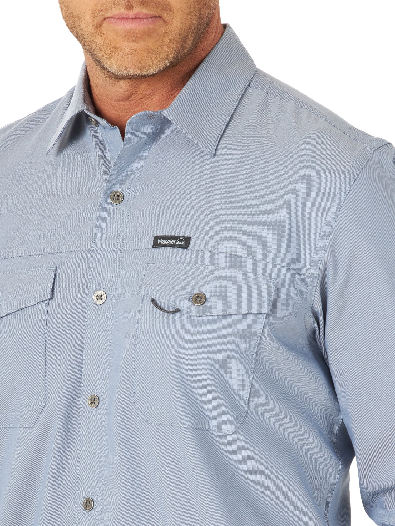 Wrangler Men's Outdoor 2-Pocket Performance Utility Shirt