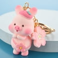 thumbnail image 3 of UDIYO Lovely Animal Pig Keychain Key Ring Piggy Pendant Car Keyring Bag Decor Gift, 3 of 6