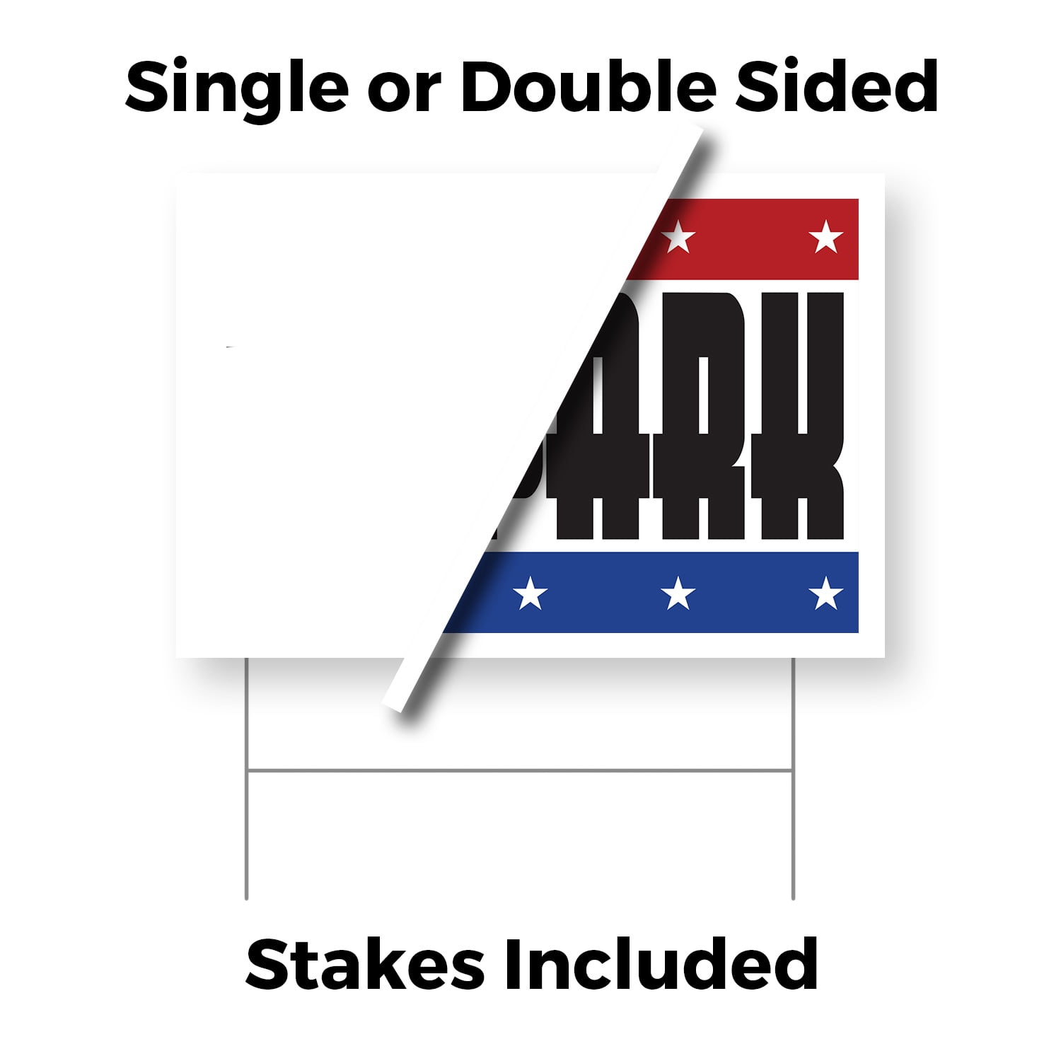 RV Park Yard Sign 2 Pack of 18 Inch x 24 Inch Double Sided Weatherproof Heavy-Duty Plastic with Stake | Outdoor Adventures, Camping Sites, Clear Messaging | Made in USA
