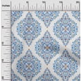 thumbnail image 2 of oneOone Polyester Spandex Medium Blue Fabric Asian Paisley Floral Craft Projects Decor Fabric Printed By The Yard 56 Inch Wide, 2 of 4