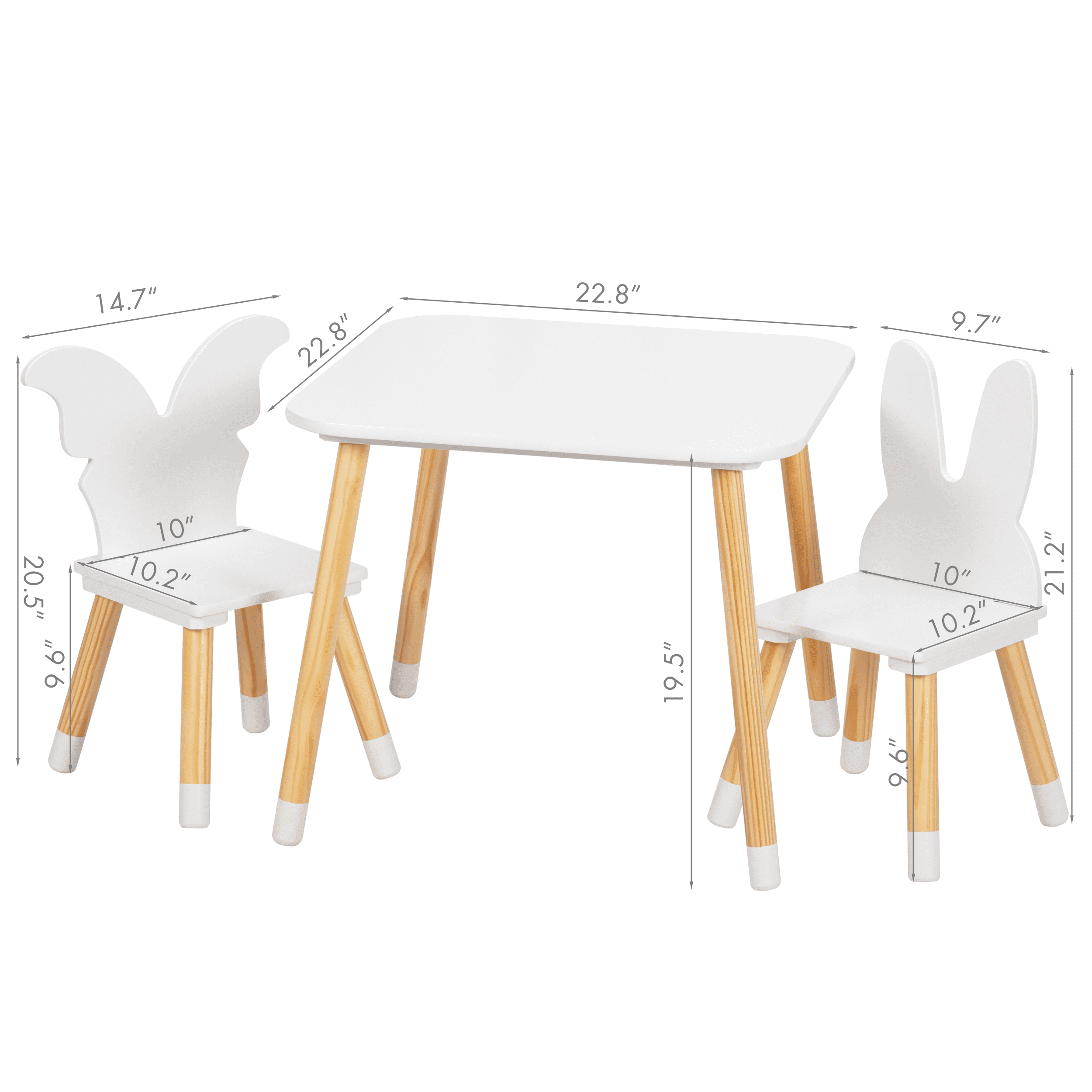 STAROUS Kids Table and Chair Set Kids Table with 2 Chairs Set, Table and Chair Set