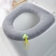 thumbnail image 5 of Asiento de inodoro suave y grueso, cubierta de asiento de inodoro más cálida y suave para baño, fácil instalación y limpieza, 2 uds., 5 of 6