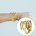 thumbnail image 4 of Gothic Skeleton Bracelet Bangle for Halloween Cosplay Costume Rave Parties Golden, 4 of 7