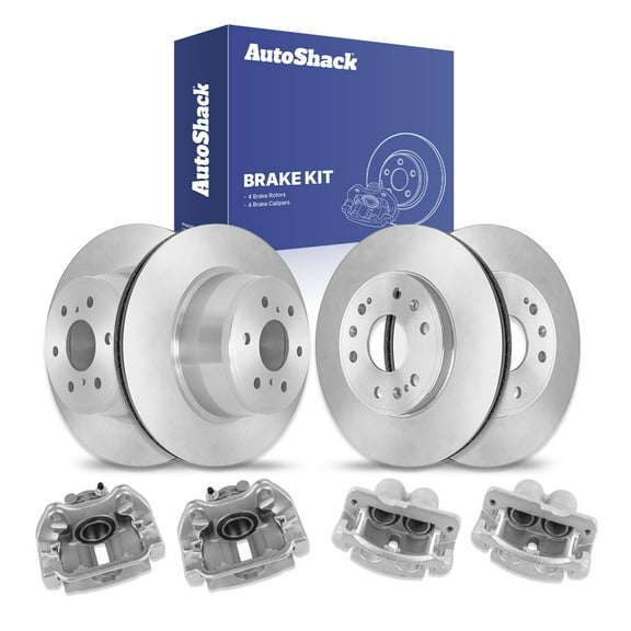 AutoShack Front & Rear Brake Rotors Calipers | Replacement for 2007 GMC Sierra 1500 Classic 6.0L V8 AWD | 8-PC Brake Kit
