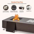 thumbnail image 4 of CazToi 56" Outdoor Propane Fire Pit Table, 50000 BTU with Wind Guard & Waterproof Cover, Complete Set for Patio & Backyard, 4 of 7