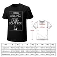 thumbnail image 2 of Lord Willing And The Creek Don’t Rise Hip-hop Men's Cotton Short Sleeve HD Print Tee for Casual T-Shirt Crew Neck Top Black M, 2 of 7