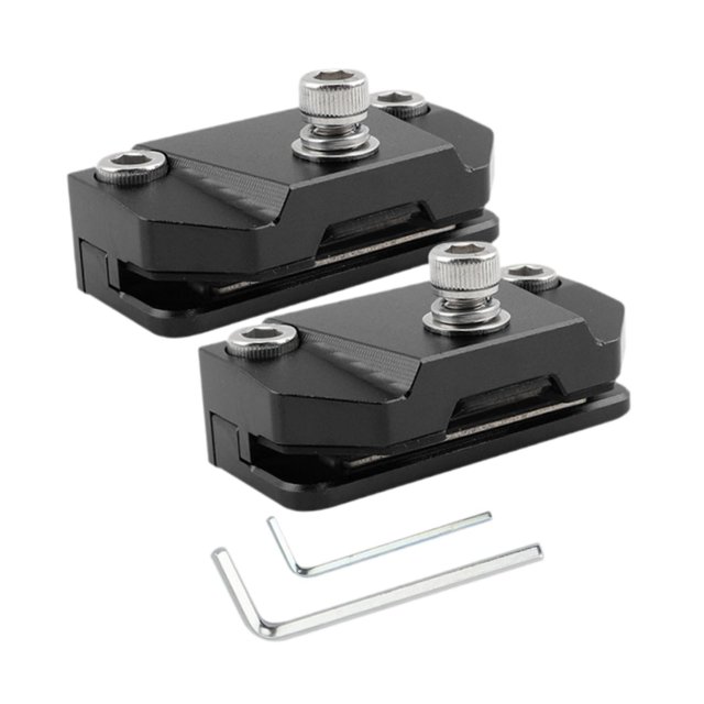 Soportes de montaje de barra de iluminación LED shamjiam 2 piezas de Aleación de aluminio Negro