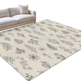 thumbnail image 2 of 3'x5' Area Rugs, Vintage Beige Botanical Indoor Outdoor Area Rug for Living Room Bedroom, Farmhouse Summer Floral Washable Bathroom Rugs Kitchen Floor Carpet Mats Home Decor Aesthetic, 2 of 7