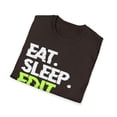 thumbnail image 3 of Craft Your Story: 'Eat. Sleep. Edit. Repeat.' T-Shirt, 3 of 4