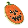 thumbnail image 2 of PinMart's Halloween Pumpkin Jack-O'-Lantern Holiday Lapel Pin, 2 of 3