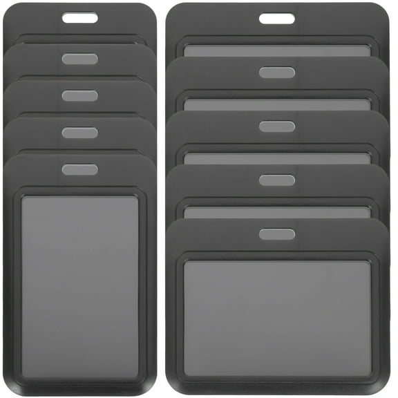 unbranded  10 Pcs Badge Holder Horizontal Name Protector Tag Reels Retractable Miss Black