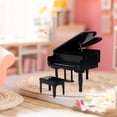 thumbnail image 4 of Juego de Piano y silla en miniatura, modelo de casa de muñecas, Piano, casa de muñecas, decoración de instrumentos, 1 Juego, 4 of 5