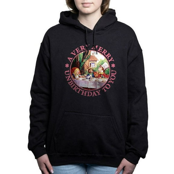 CafePress - ALICE MAD HATTER Unbirthday Pink Copy Women's - Pullover Hoodie, Classic & Comfortable Hooded Sweatshirt