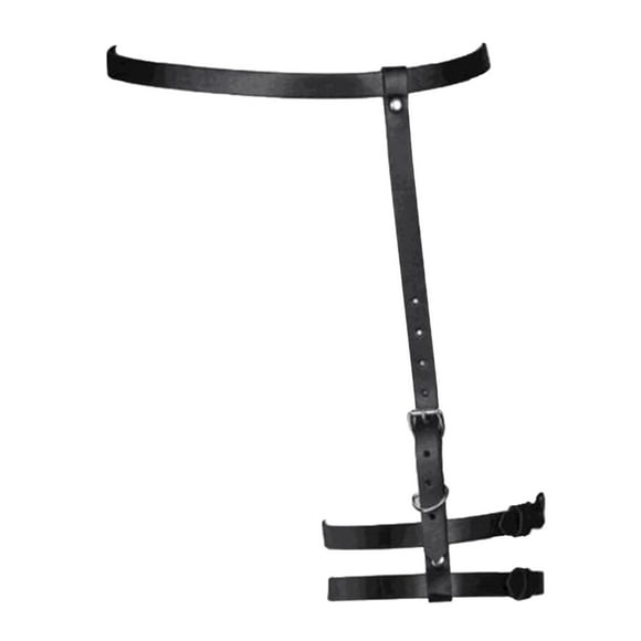 Arnés de material cuero gótico punk para mujer Liguero cinturo Cinturón de pierna Vereinskleidung Salvador Cinturón de arnés para el cuerpo de las mujeres