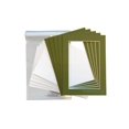 thumbnail image 1 of The Display Guys 5x7 Pack of 25 Secret Garden Green Picture Photo Matting Mat Boards + Backing Boards + Clear Plastic Bags Complete Set, 1 of 4