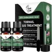Foot Cure Toenail Fungus Treatment Extra Strength, 25% Undecylenic Acid Nail Repair Treatment for Ingrown Nails and Yellow Toenails - 2Pack