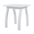 thumbnail image 4 of GZXS Modern White Accent End Table, Slatted-Top Side Table with Solid Acacia Wood Legs, Rectangular Sofa or Bedside Table, 200 lbs Weight Capacity, Easy Assembly, 4 of 10