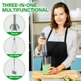thumbnail image 6 of Immersion Blender Handheld 1100W 3 in 1 Corded Stick Hand Blenders for Kitchen with Trigger Speed Control, with Whisk, Milk Frother Attachemnts, Perfect Emulsifier for Soup, Smoothie, Puree, 6 of 8