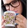 thumbnail image 2 of 3drose, Cute Gardening Gardener Pattern Pink, 11oz Two-tone Blue Mug, 2 of 6