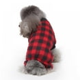 thumbnail image 3 of Pet Soft Pajamas Flannel Plaid PJs for Small Medium Dogs  Puppy Warm Costume Clothes, 3 of 8