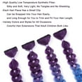 thumbnail image 3 of MY-LADY Hair Synthetic Ombre Braiding Hair High Temperature Synthetic Crochet Braids Colored Hair Weave Hair Extensions 18inch Purple-blue-yellow-orange, 3 of 8