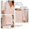 thumbnail image 4 of Chemise à Manches Longues, Blouse à Manches Courtes Femmes d'Été V Col Chemise Design Convivial, 4 of 5