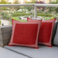 thumbnail image 4 of Christmas Red Linen Pillow Covers 2 Pack Greece Vintage Farmhouse Pillowcase Waterproof Outdoor Throw Pillow Cover for Patio Garden Square Cushion 18”x18”, 4 of 9