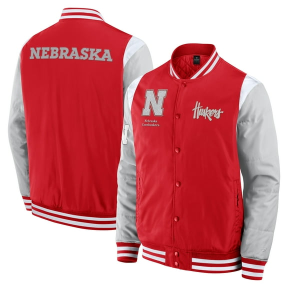 Men's Fanatics  Scarlet Nebraska Huskers Elements-Elite Full-Snap Jacket