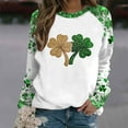 thumbnail image 4 of Mifsaly Women St Patricks Sweatshirt Shamrock Graphic Loose Tunic Shirt Crewneck Long Sleeve Blouse Funny Festival Casual Pullover Tops Travel Going Out Party Spring T-Shirts Outfits XL, 4 of 5