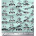 thumbnail image 1 of Soimoi Green polyester Crepe Fabric I Love London Text Fabric Prints By Yard 42 Inch Wide, 1 of 5