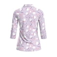 thumbnail image 3 of Uorisanigo Cute Golf Women's 3/4 Sleeve Athletic Golf Shirts Breathable Quick Dry Athletic Polo Workout Tops with Zipper Versatile Fashionable Pullover for Workout Sports Size S, 3 of 7
