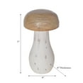 thumbnail image 2 of Mango Wood Natural & White Mushroom Small, 2 of 3