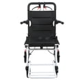 thumbnail image 3 of Anvazise Portable Aluminum Alloy Travel Wheelchair,17.7 Inches Transport Wheelchair Lightweight Foldable Wheelchair with Handlebar Brake Lever for Adults Seniors, Supports 265lbs Capacity,White, 3 of 8