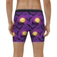thumbnail image 2 of Men's Boxer Briefs, cool bats castle purple starry sky Soft and Breathable Mens Underwear Boxer Briefs With Widen Waist, 2 of 5