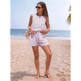 thumbnail image 4 of Women'S Summer 2 Piece Outfits Sleeveless Tank Top Matching Shorts Sets Cotton Striped Sweatsuits M, 4 of 7