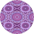 thumbnail image 1 of Ahgly Company Machine Washable Indoor Round Transitional Dark Orchid Purple Area Rugs, 5' Round, 1 of 7